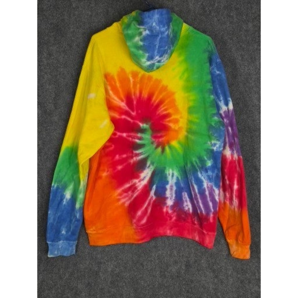 Ocean Beach Tie Dye San Francisco California Vintage Van Life Hoodie Sz L Casual - Picture 2 of 8